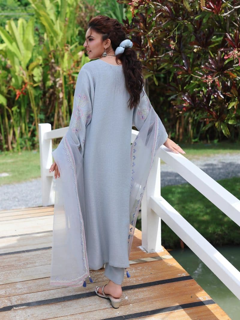 Embroidered Blended Suit