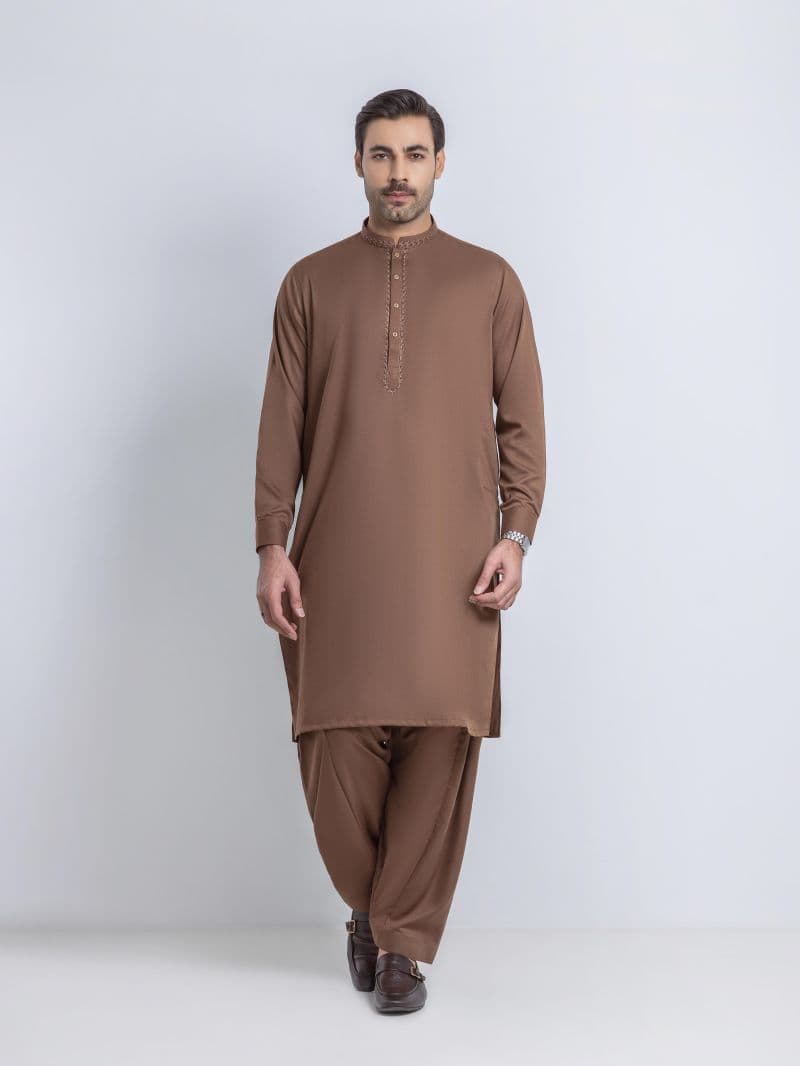 Embroidered Dobby Shalwar Kameez thumbnail
