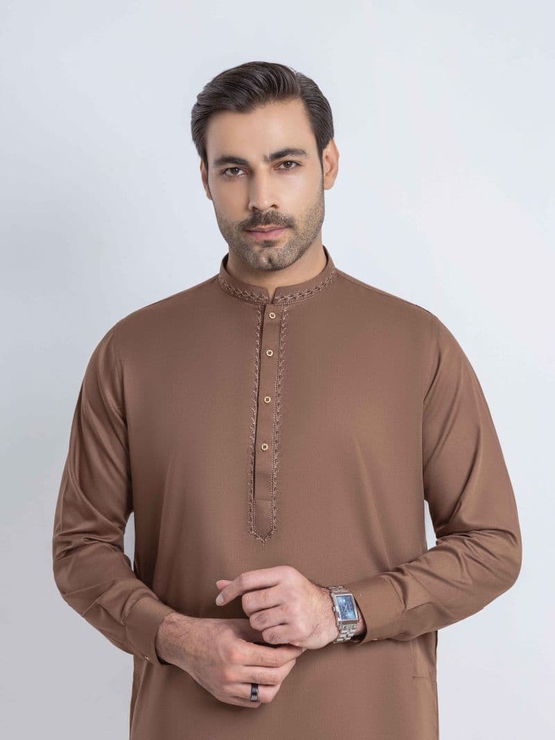 Embroidered Dobby Shalwar Kameez thumbnail