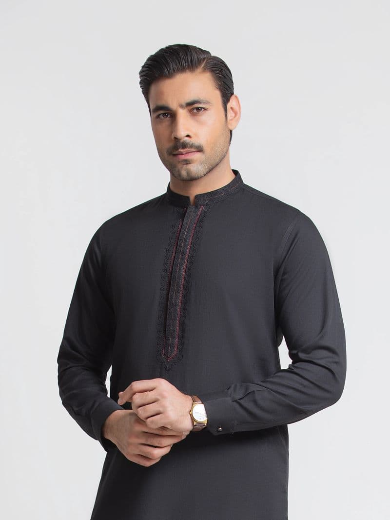 Embroidered Dobby Shalwar Kameez thumbnail