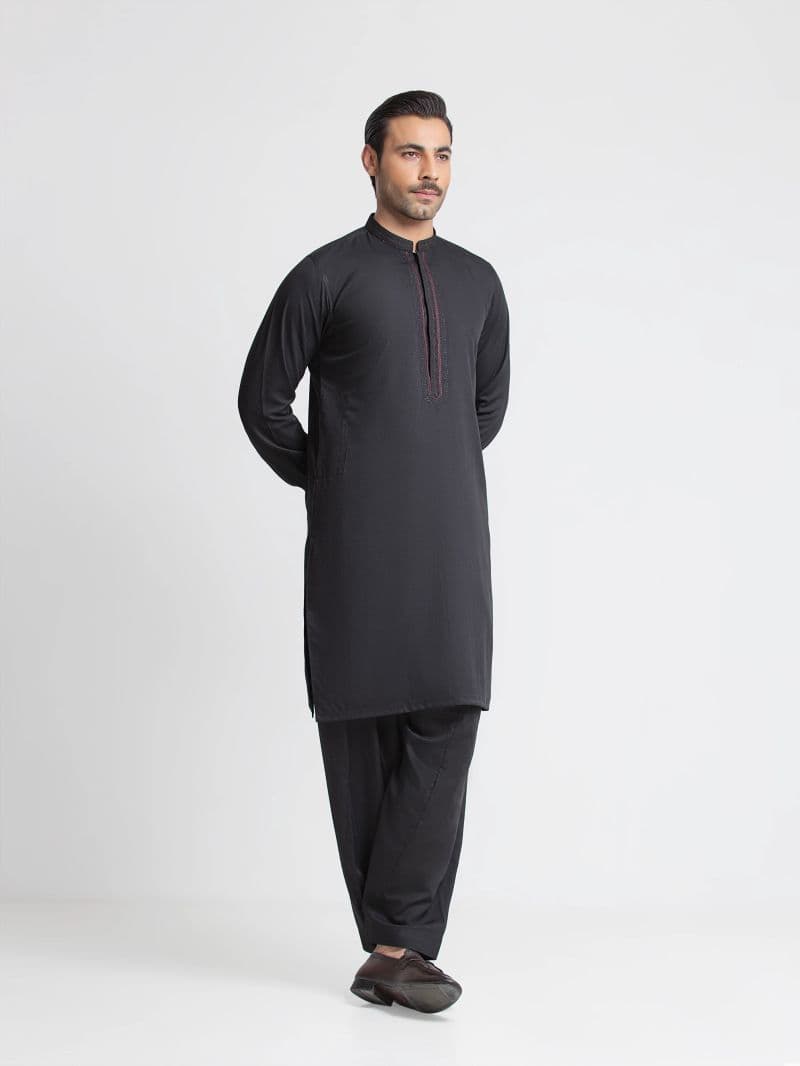 Embroidered Dobby Shalwar Kameez thumbnail