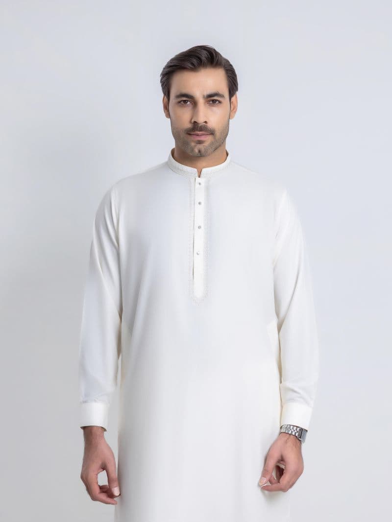 Embroidered Dobby Shalwar Kameez thumbnail