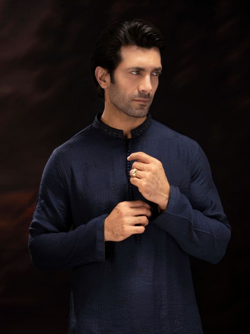 Embroidered Viscose Kurta Pajama