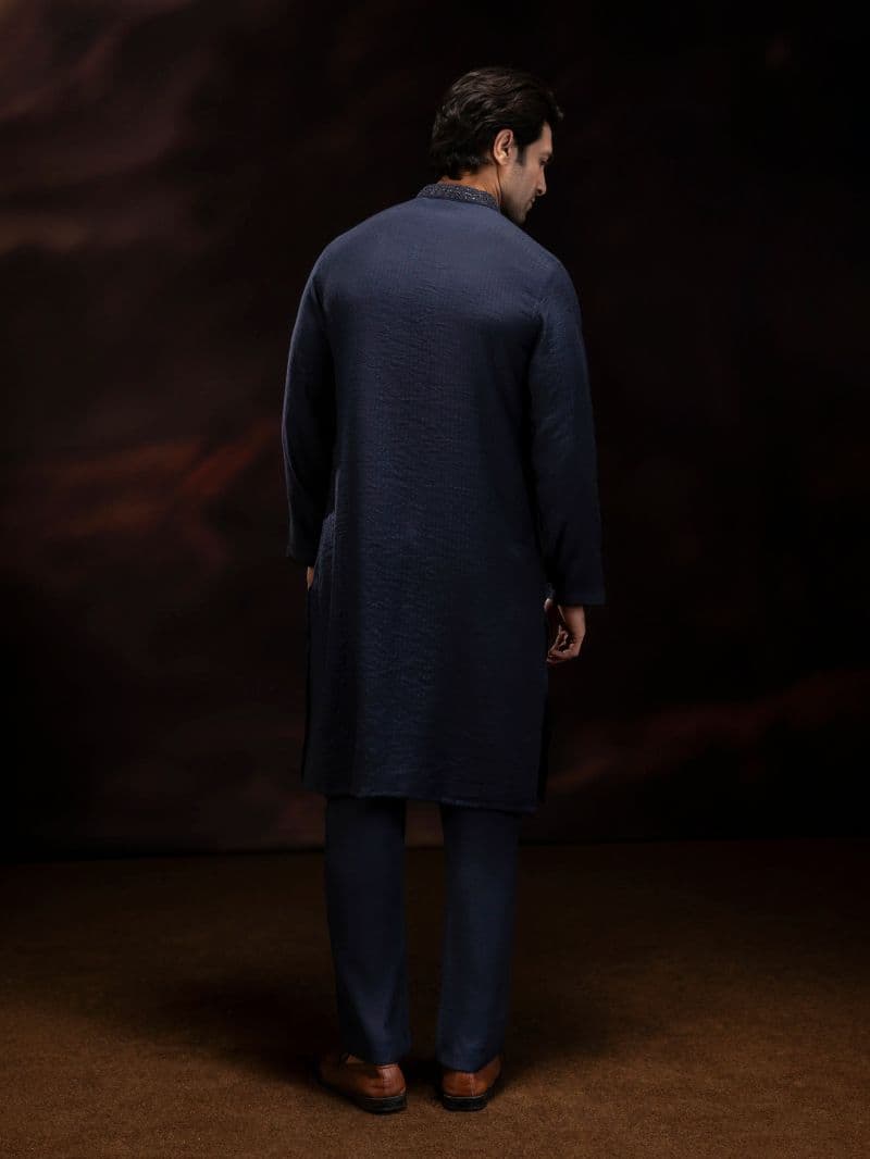 Embroidered Viscose Kurta Pajama