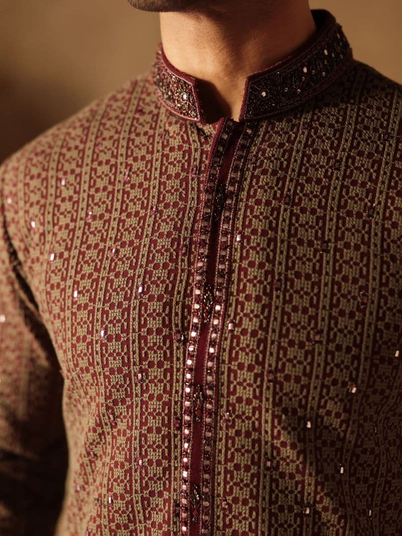 Embroidered Viscose Kurta Pajama thumbnail