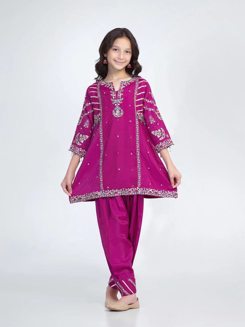Embroidered Silk Co-Ord Set