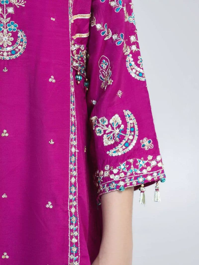 Embroidered Silk Co-Ord Set