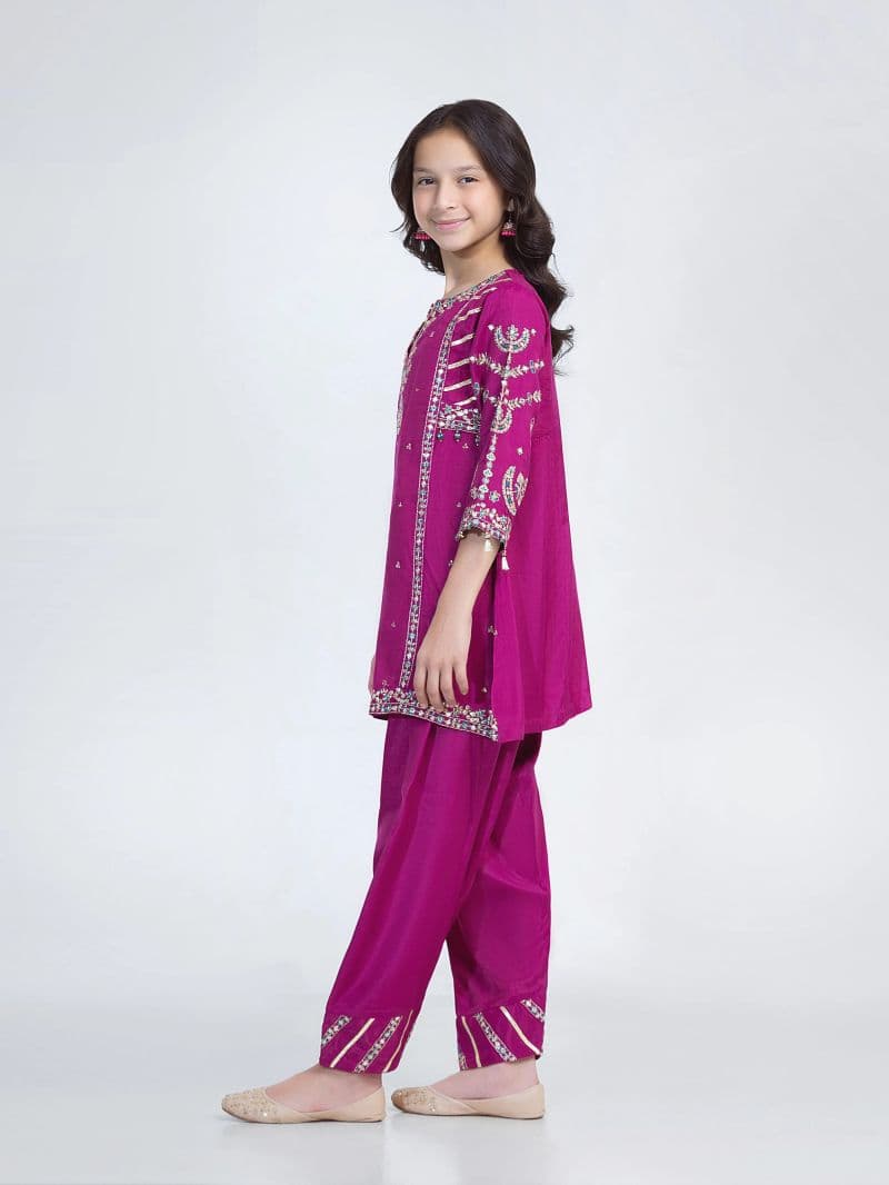 Embroidered Silk Co-Ord Set