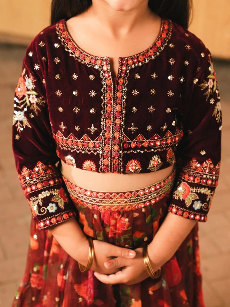 Embroidered Organza Lehenga Suit
