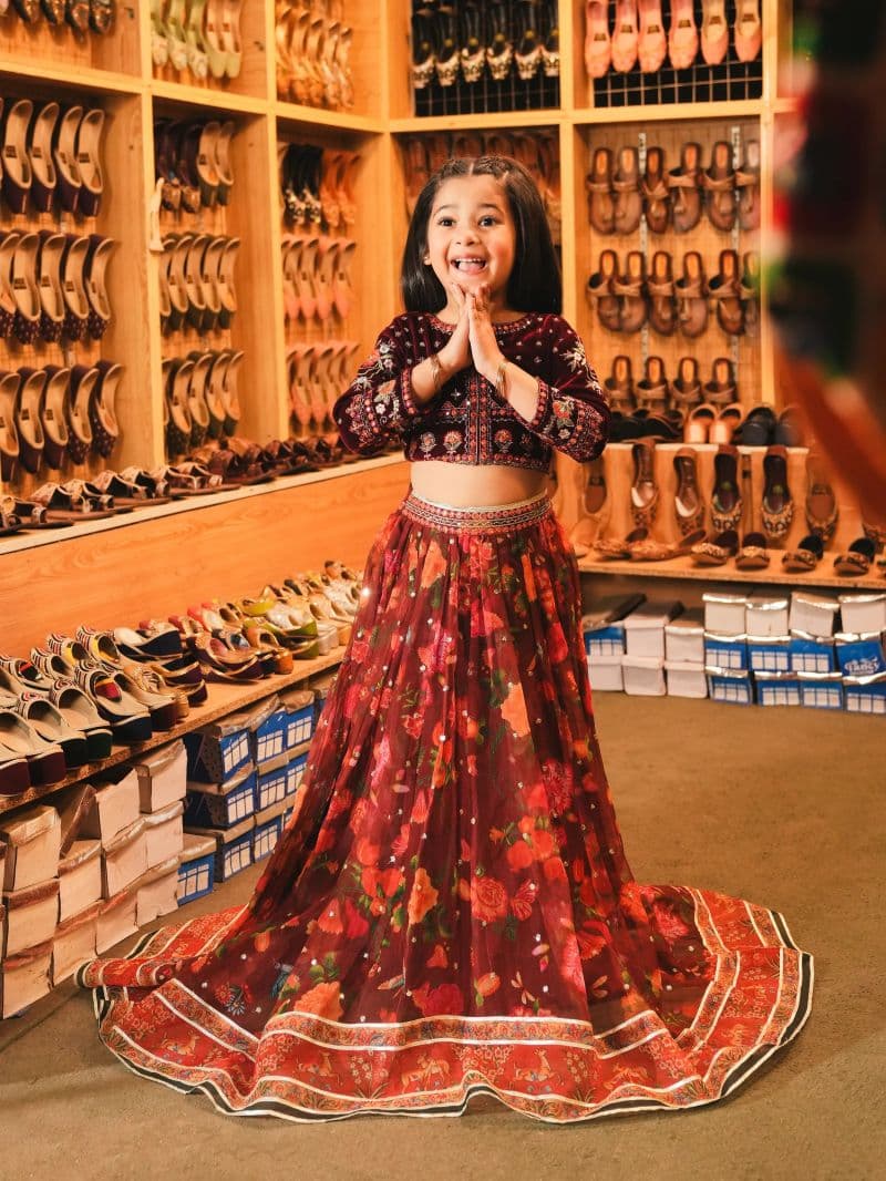 Embroidered Organza Lehenga Suit