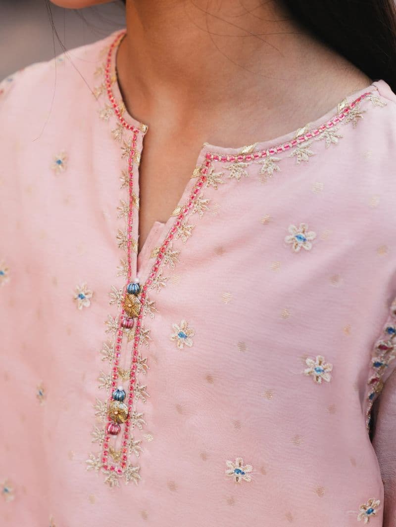 Embroidered Organza Gharara Suit