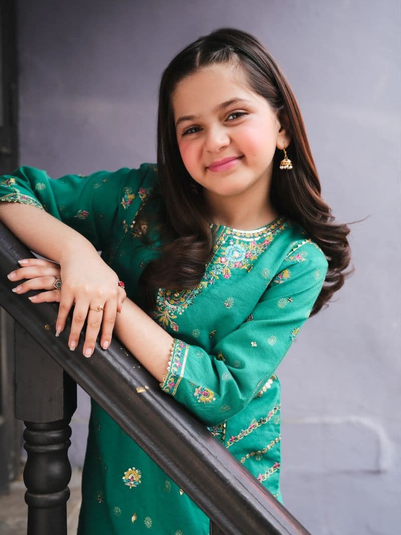 Embroidered Cotton Jacquard Shirt Trouser