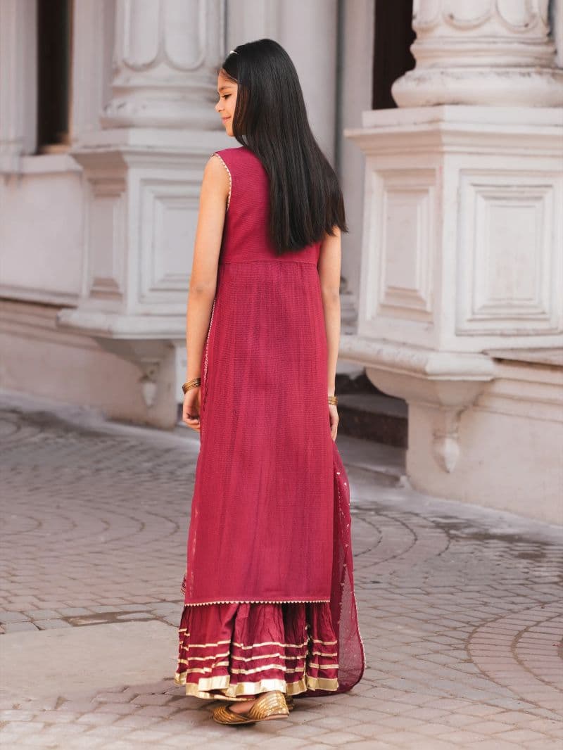 Embroidered Chanderi Suit