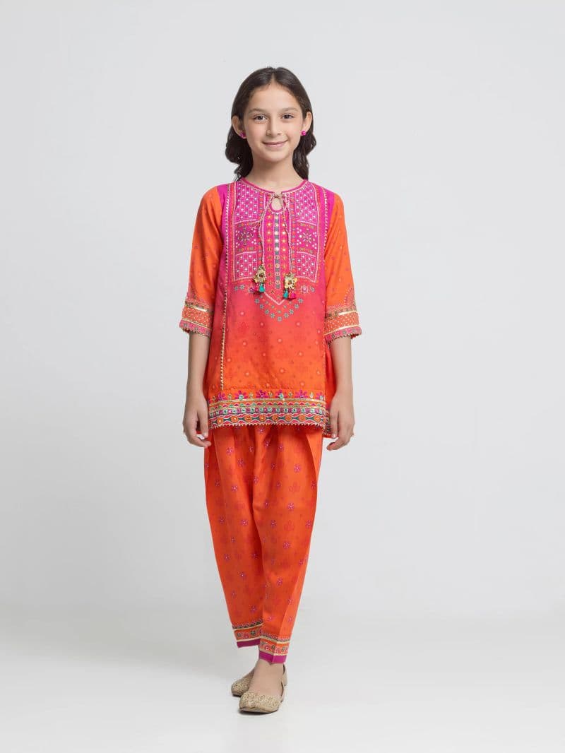 Block Print Raw Silk Co-Ord Set