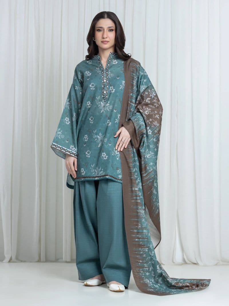 Printed Khaddar Suit