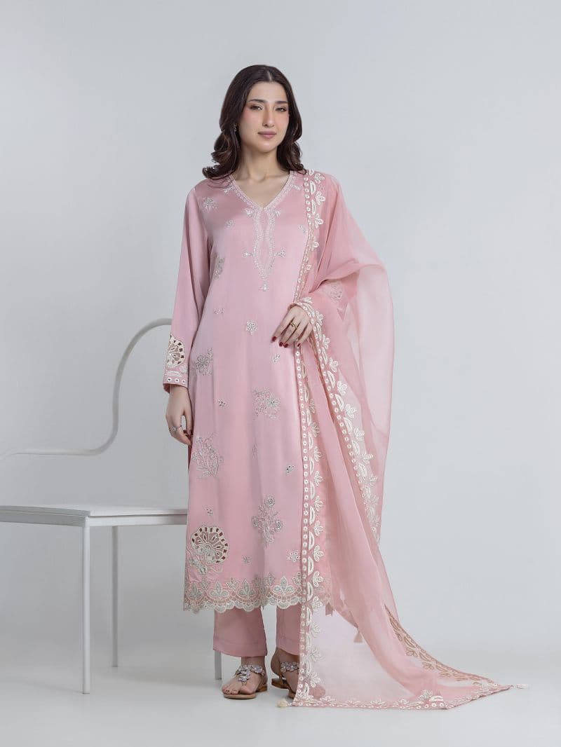 Embroidered Satin Suit thumbnail