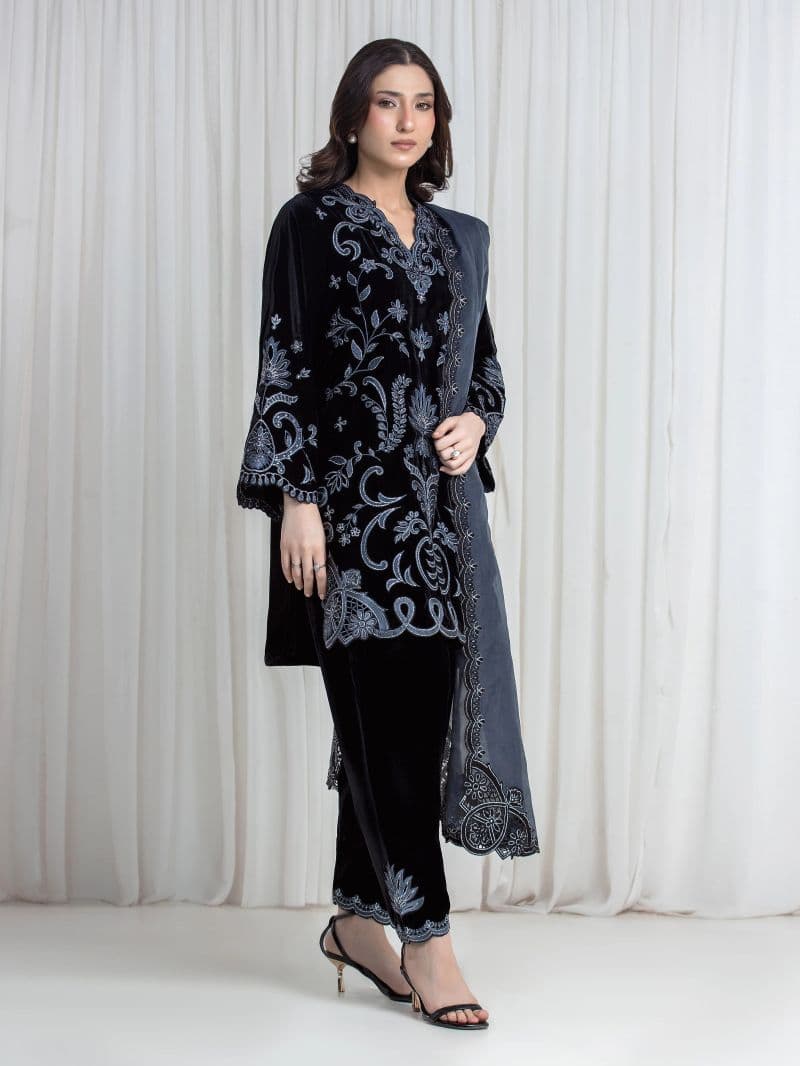 Embroidered Velvet Suit thumbnail