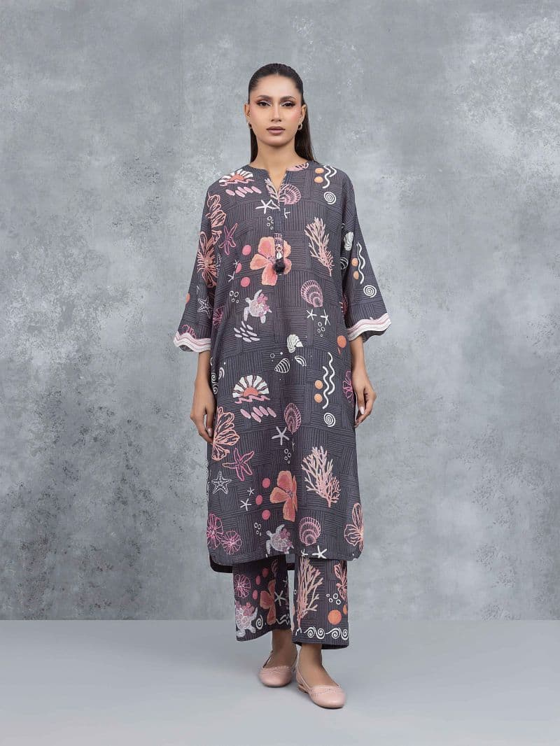Printed Khaddar Co-Ord Set thumbnail
