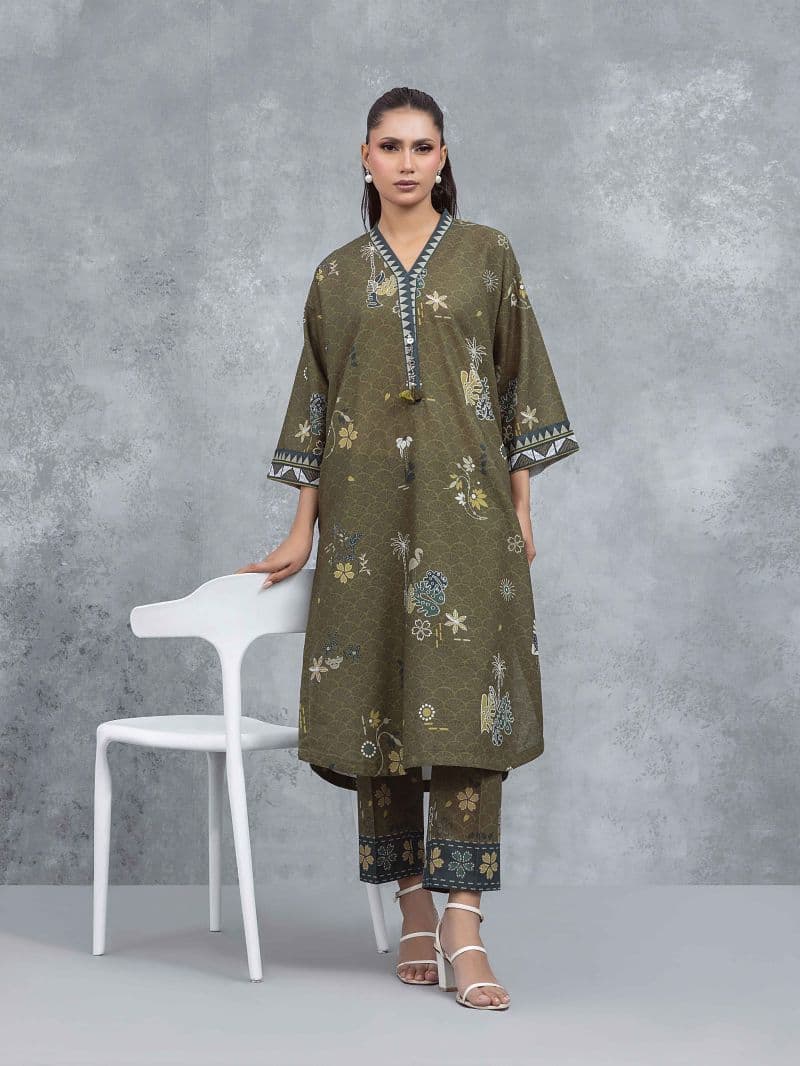 Printed Khaddar Co-Ord Set