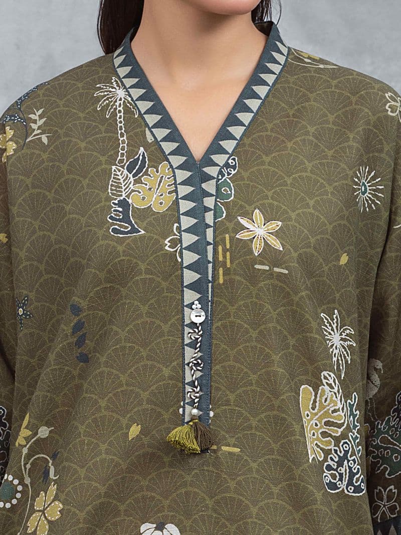 Printed Khaddar Co-Ord Set
