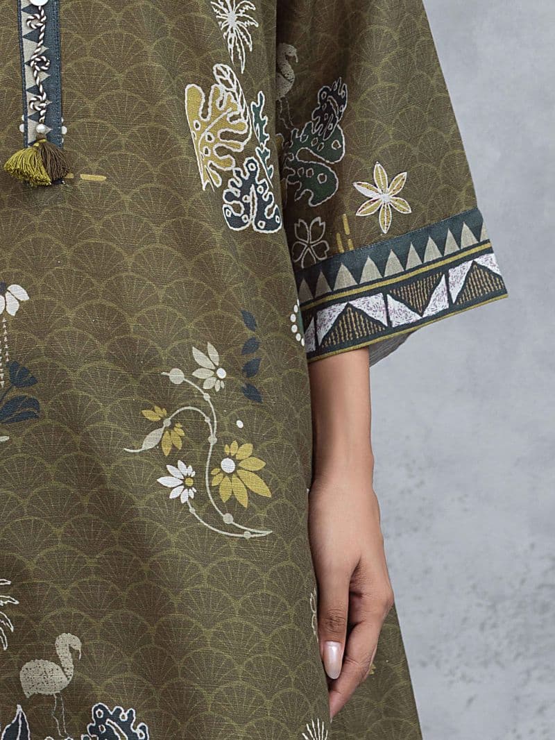Printed Khaddar Co-Ord Set