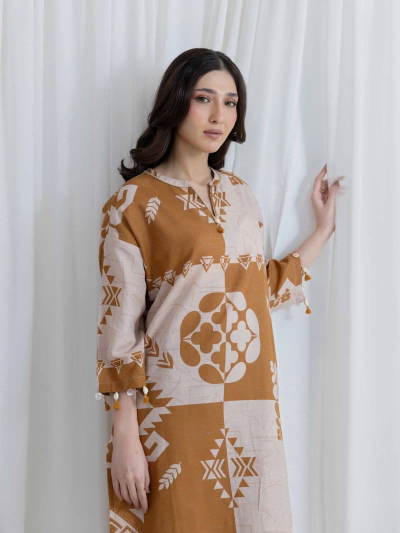 Printed Khaddar Co-Ord Set