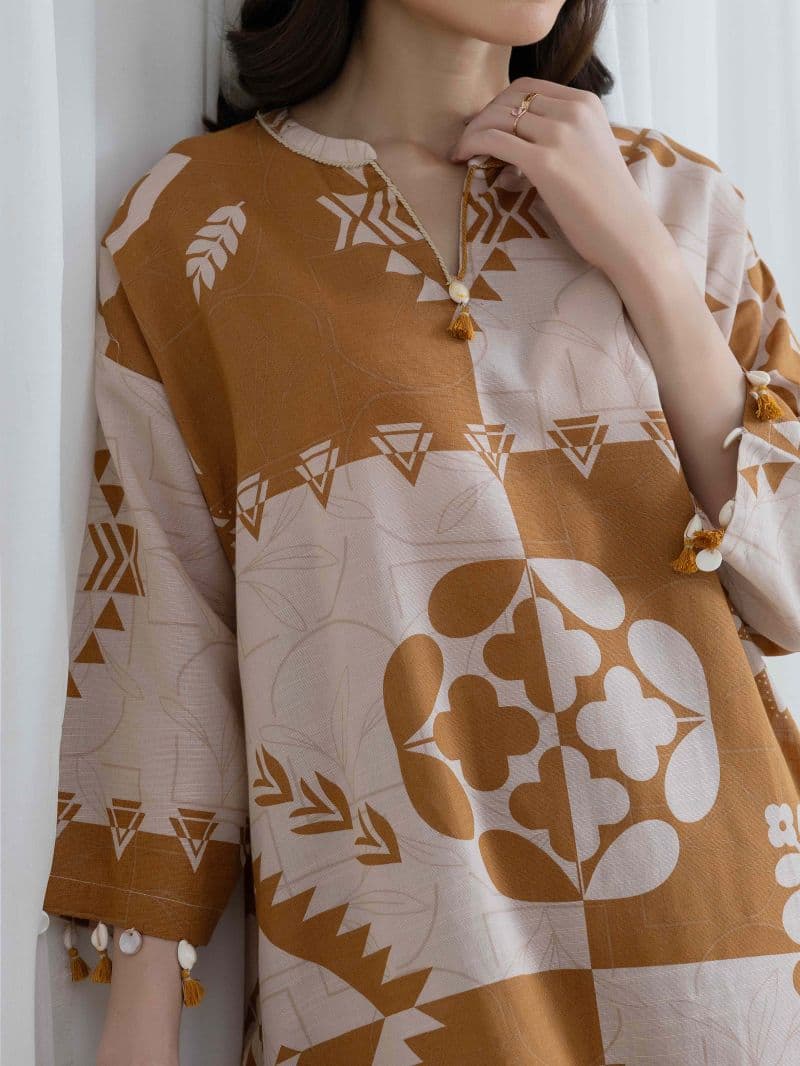 Printed Khaddar Co-Ord Set