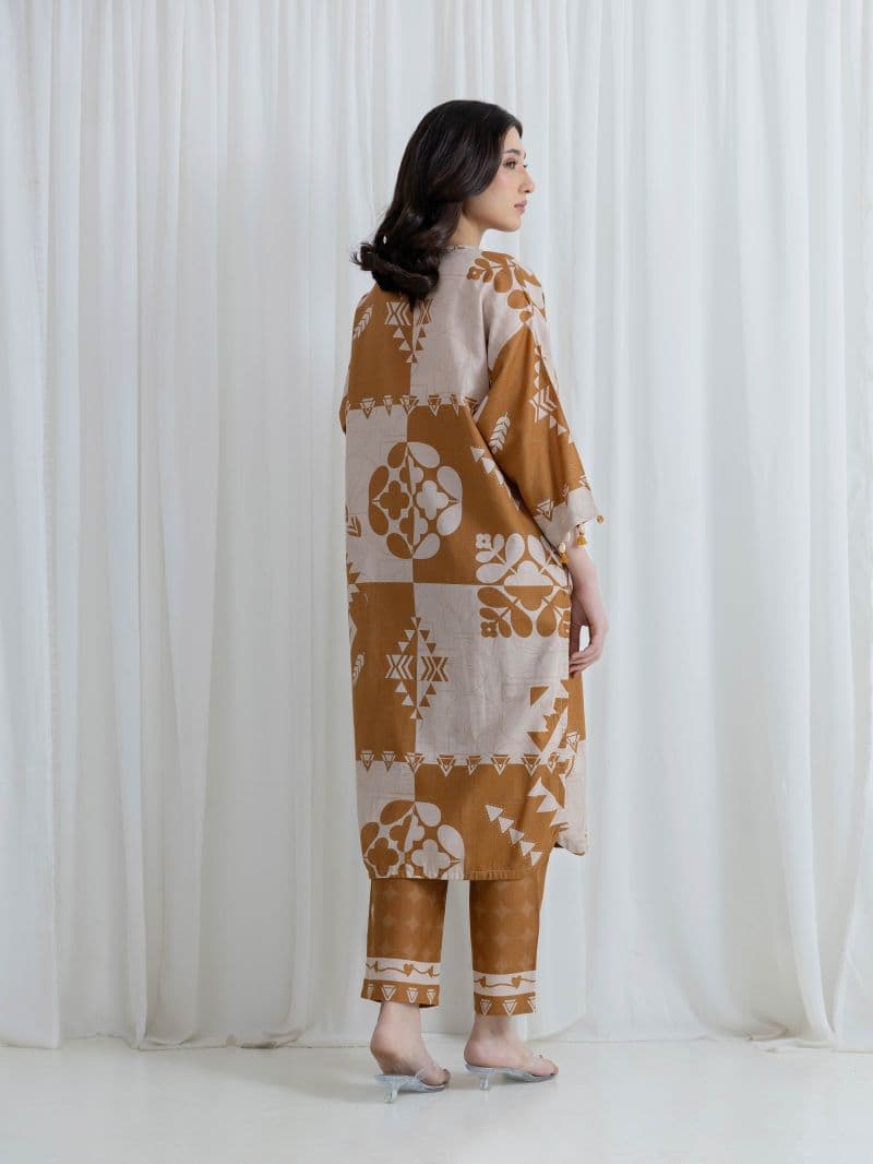 Printed Khaddar Co-Ord Set