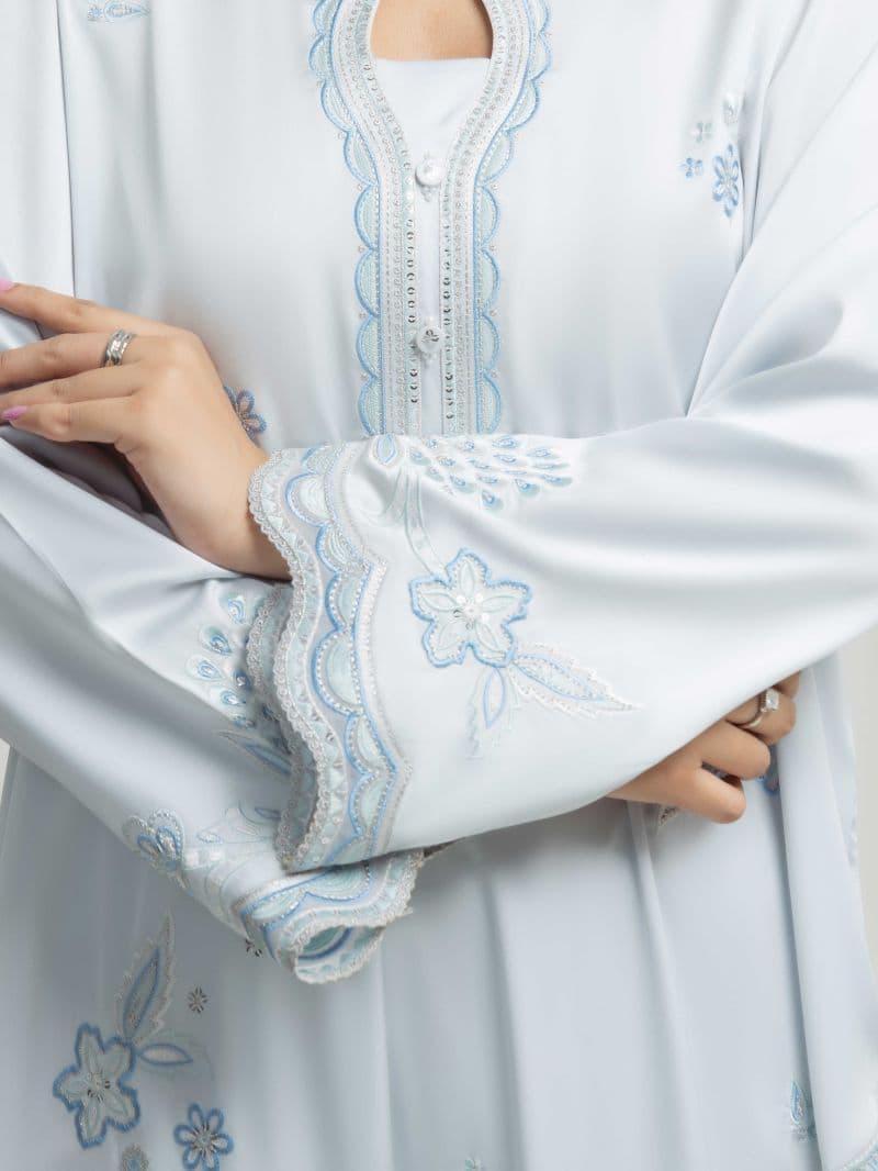Embroidered Satin Suit