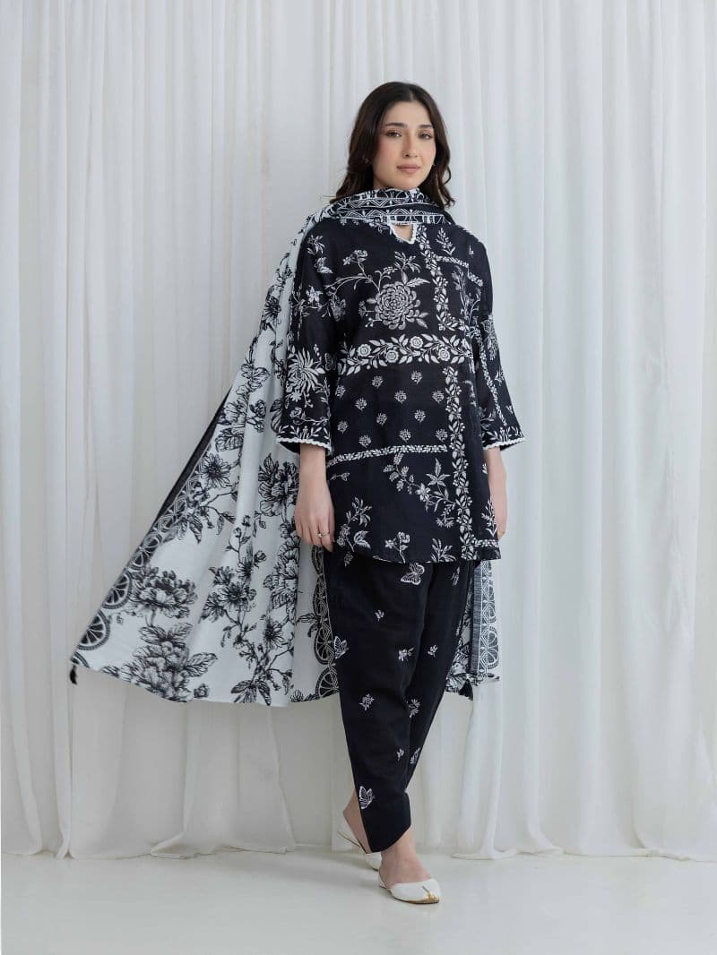 Printed Khaddar Suit