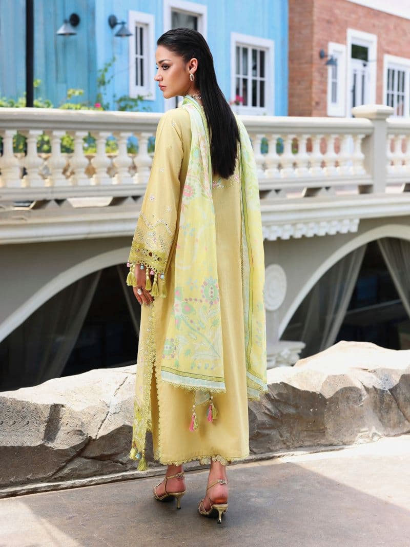 Embroidered Cambric Suit - EWU6V2-33659-3P
