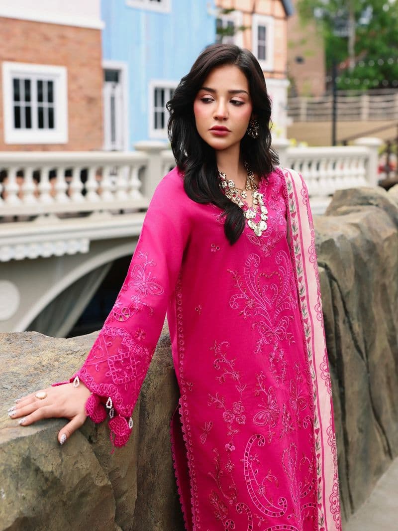 Embroidered Cambric Suit - EWU6V2-33651-3P