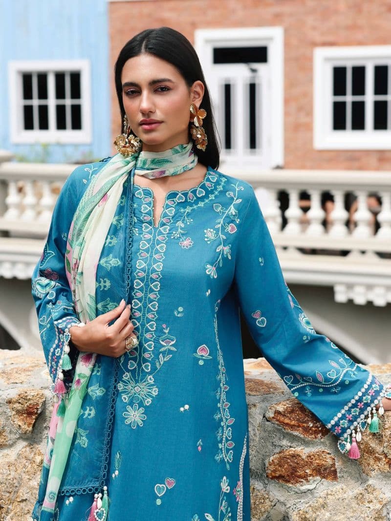 Embroidered Cambric Suit - EWU6V2-33654-3P thumbnail