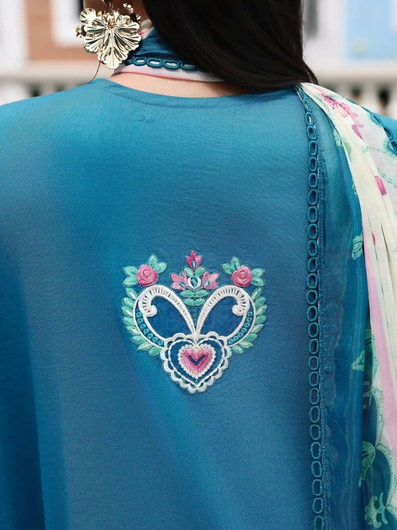 Embroidered Cambric Suit - EWU6V2-33654-3P thumbnail