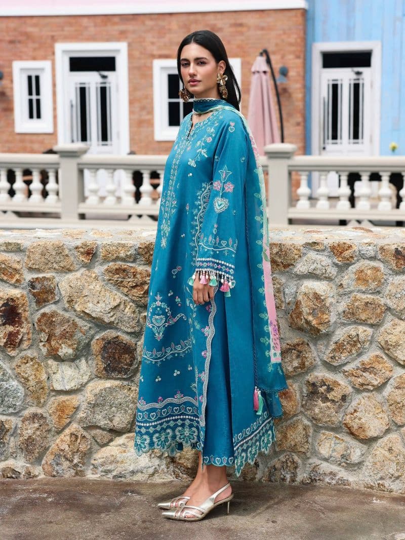 Embroidered Cambric Suit - EWU6V2-33654-3P thumbnail