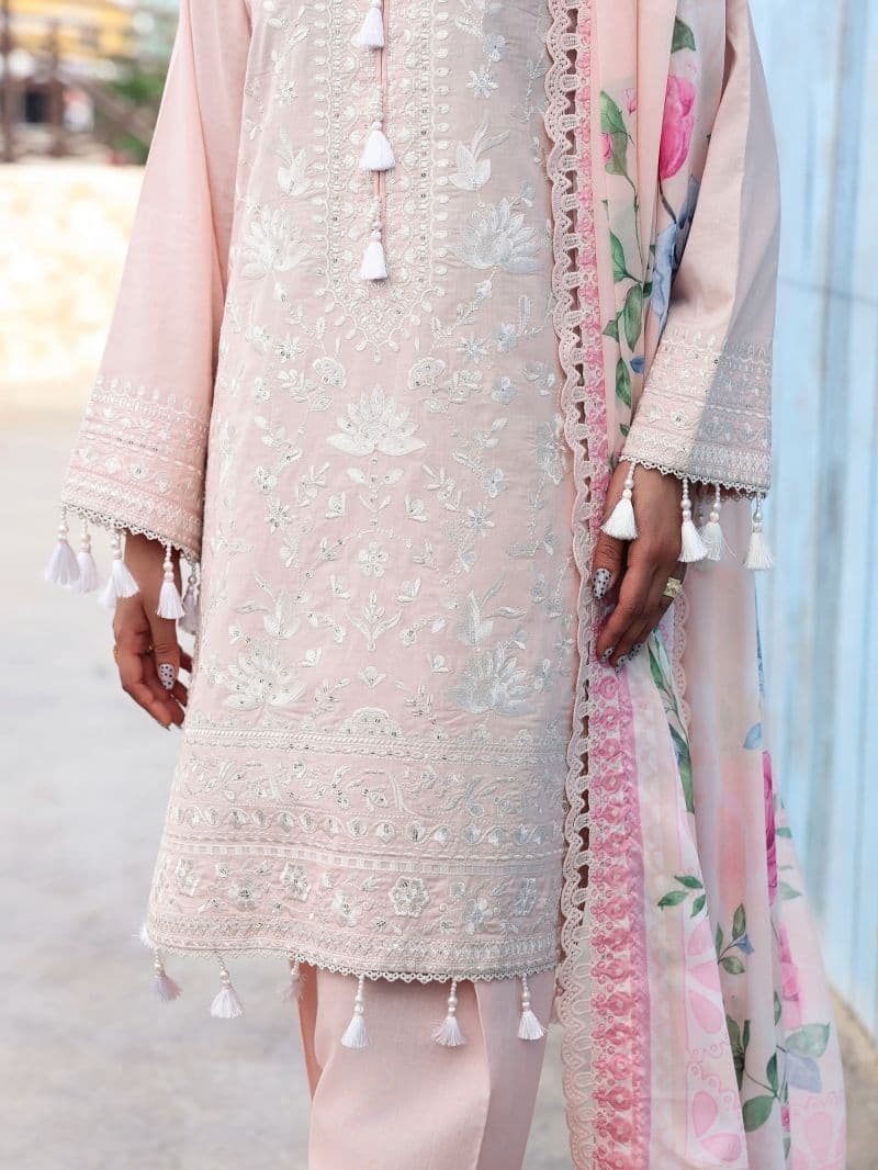 Embroidered Cambric Suit - EWU6V2-33652-3P thumbnail