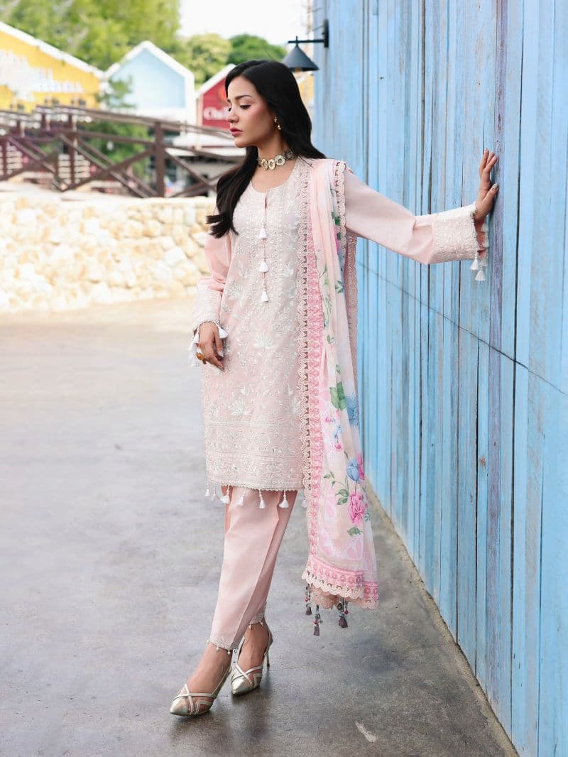 Embroidered Cambric Suit - EWU6V2-33652-3P thumbnail