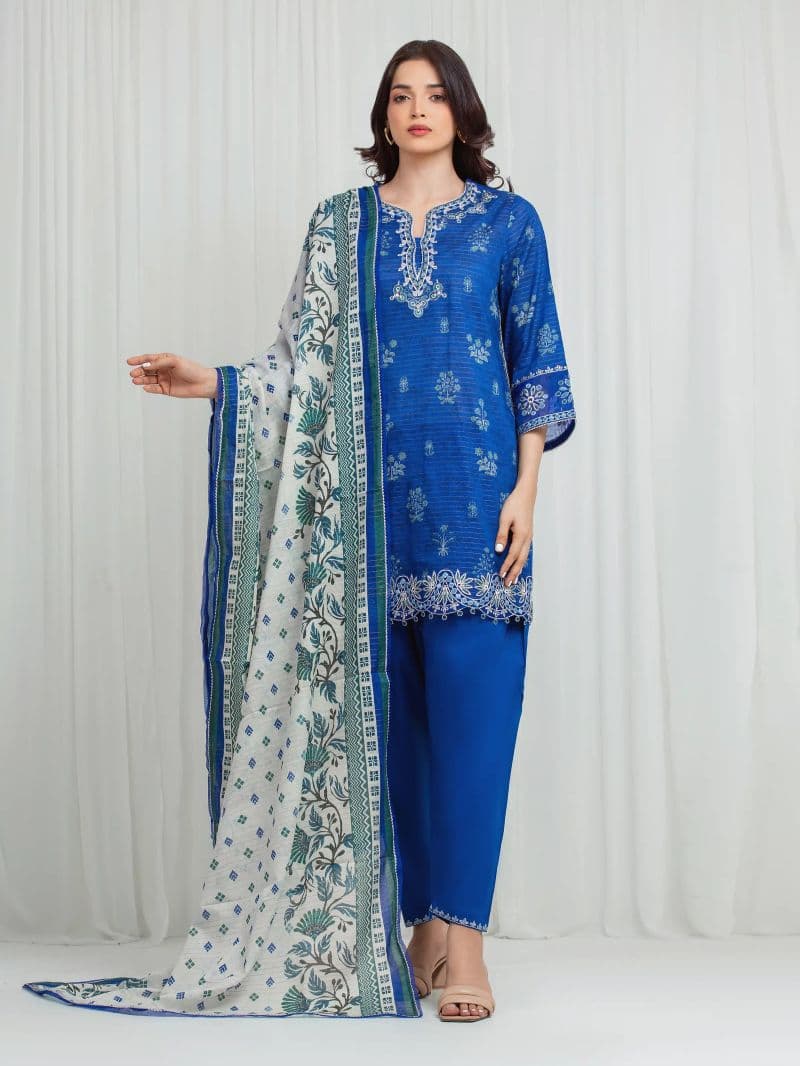Embroidered Lawn Suit - EWU6V23-33418-3P thumbnail