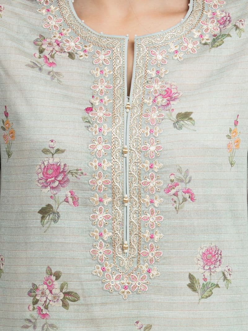 Embroidered Zari Lawn Suit - EWU6V23-33413-3P