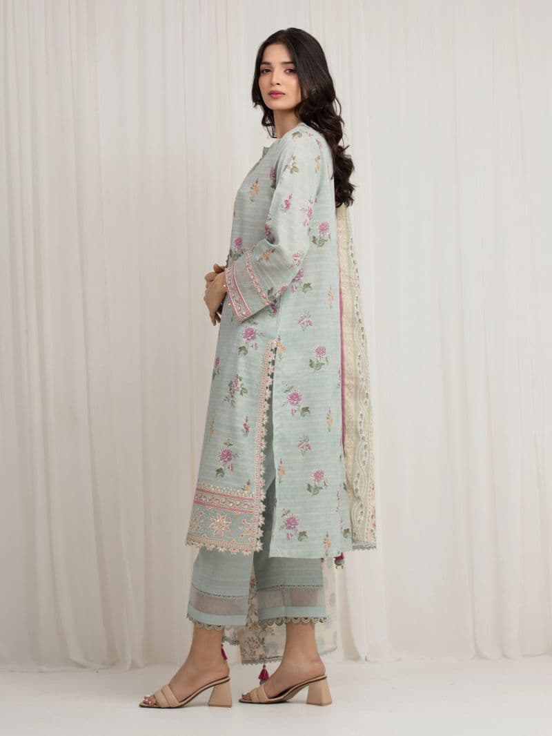 Embroidered Zari Lawn Suit - EWU6V23-33413-3P