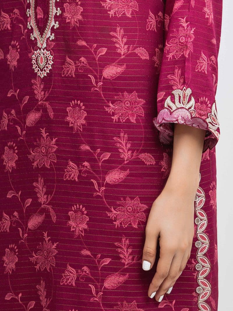 Embroidered Zari Lawn Suit - EWU6V23-33417-3P