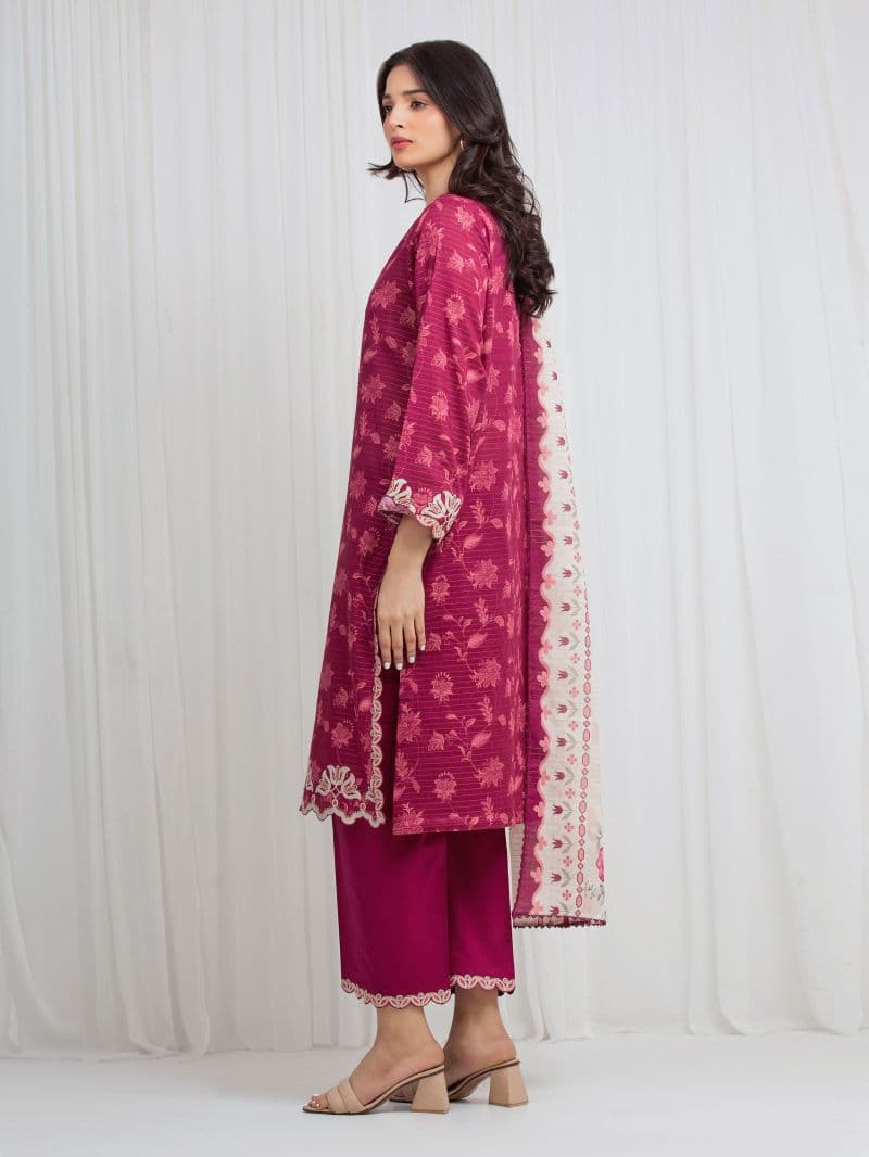 Embroidered Zari Lawn Suit - EWU6V23-33417-3P