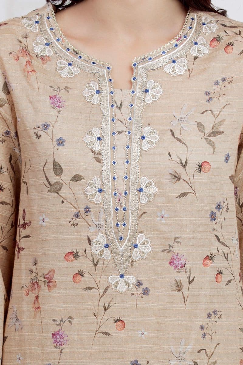 Embroidered Zari Lawn Suit - EWU6V23-33406-3P