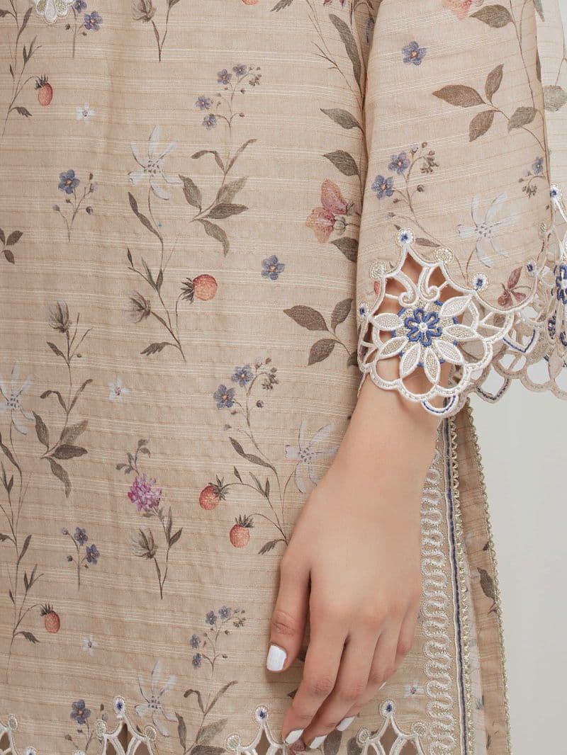 Embroidered Zari Lawn Suit - EWU6V23-33406-3P