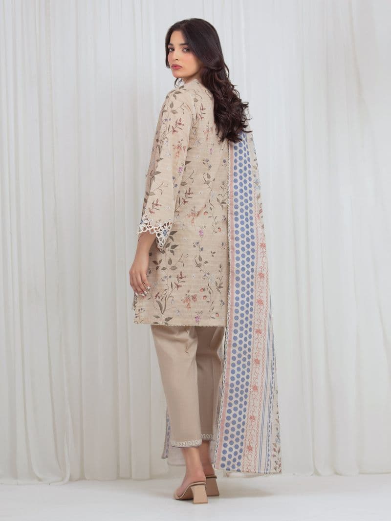 Embroidered Zari Lawn Suit - EWU6V23-33406-3P