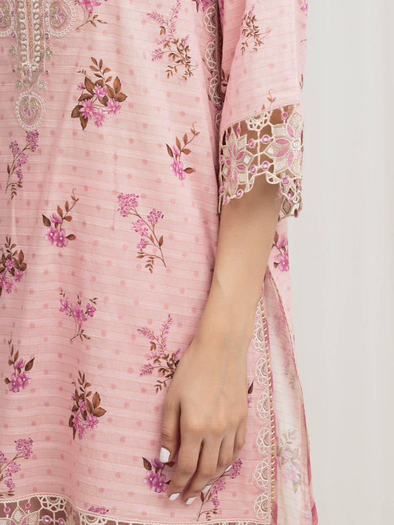 Embroidered Zari Lawn Suit - EWU6V23-33414-3P