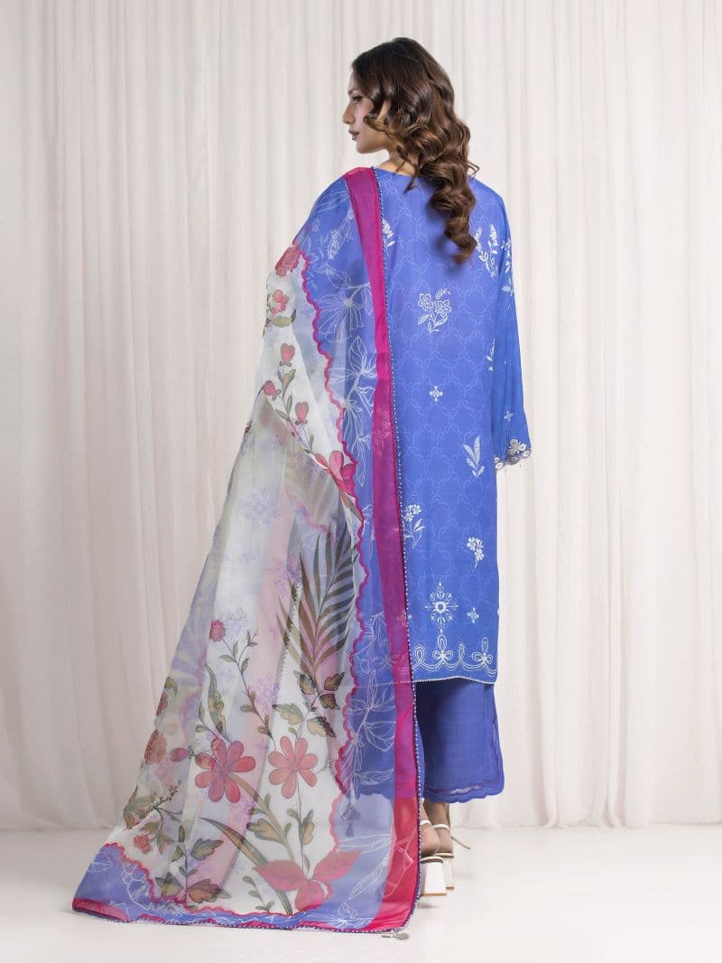 Embroidered Silk Suit - EWU6V16-33530-3P