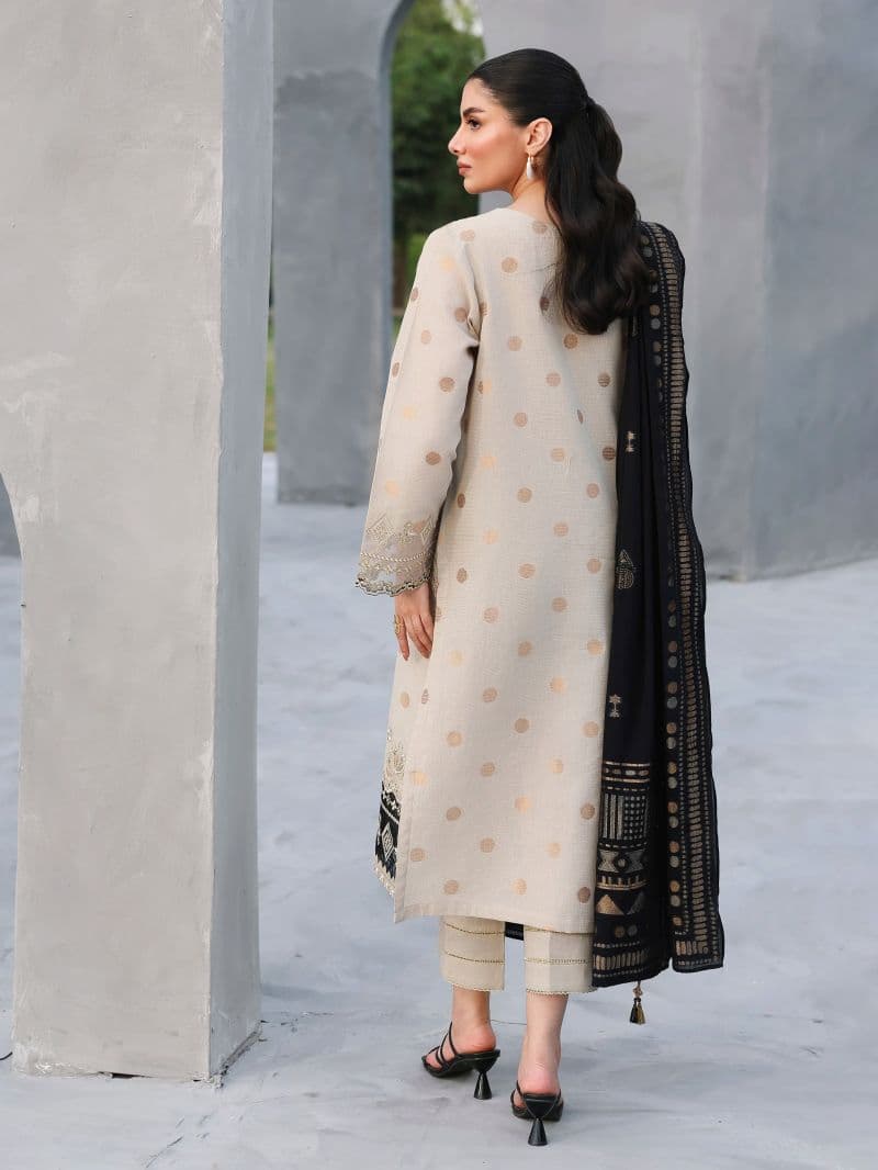Embroidered Jacquard Suit - EWU6V3-33464-3P thumbnail