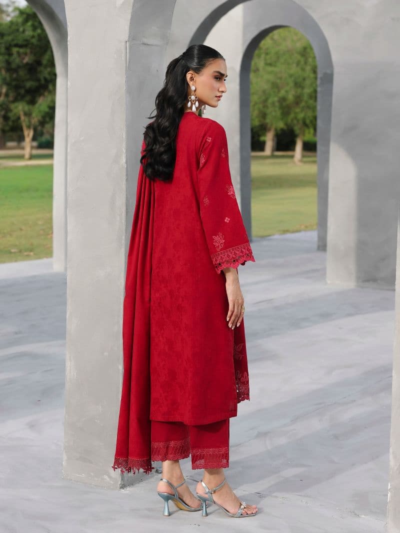 Embroidered Jacquard Suit - EWU6V3-33465-3P thumbnail