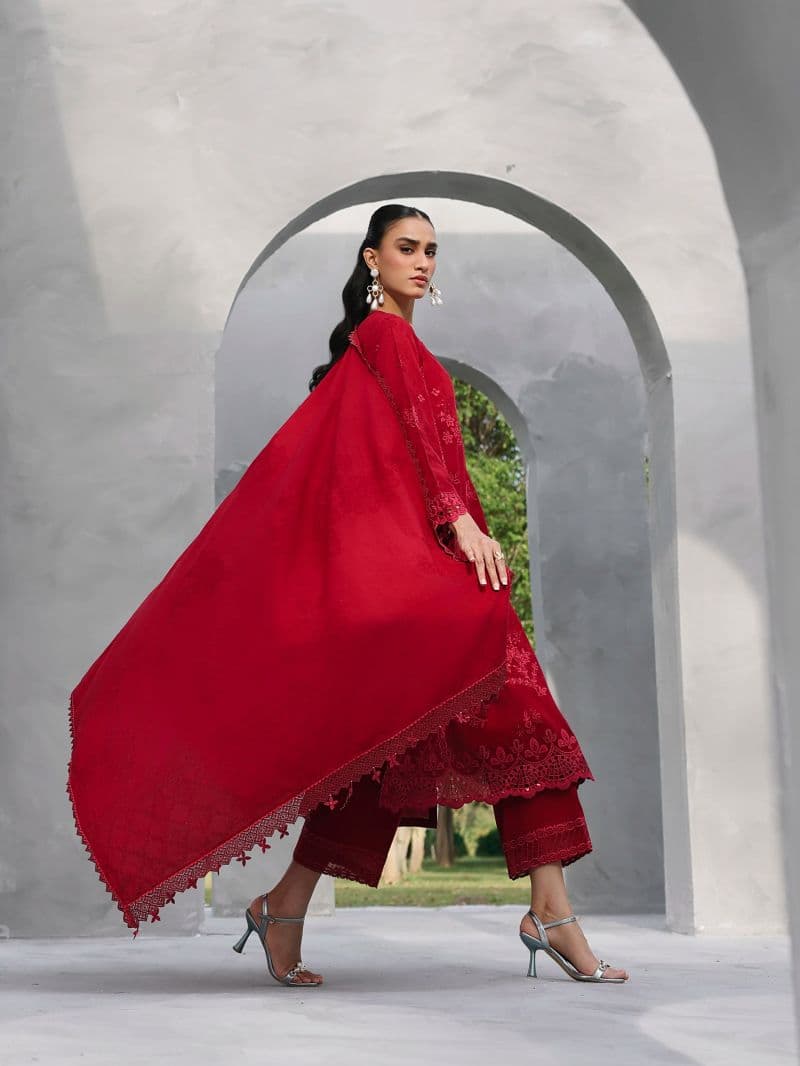 Embroidered Jacquard Suit - EWU6V3-33465-3P thumbnail